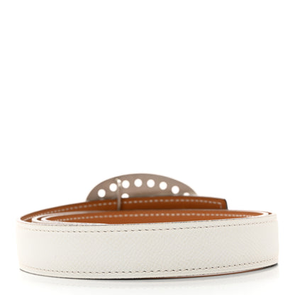 Hermes Epsom Box 18mm Mirage Belt 85 34 White Gold 3 of 8