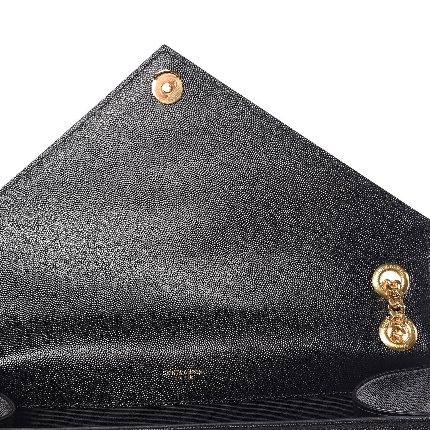 Saint Laurent Grain De Poudre Textured Mixed Matelasse Large Triquilt Monogram Satchel Black 10 of 10