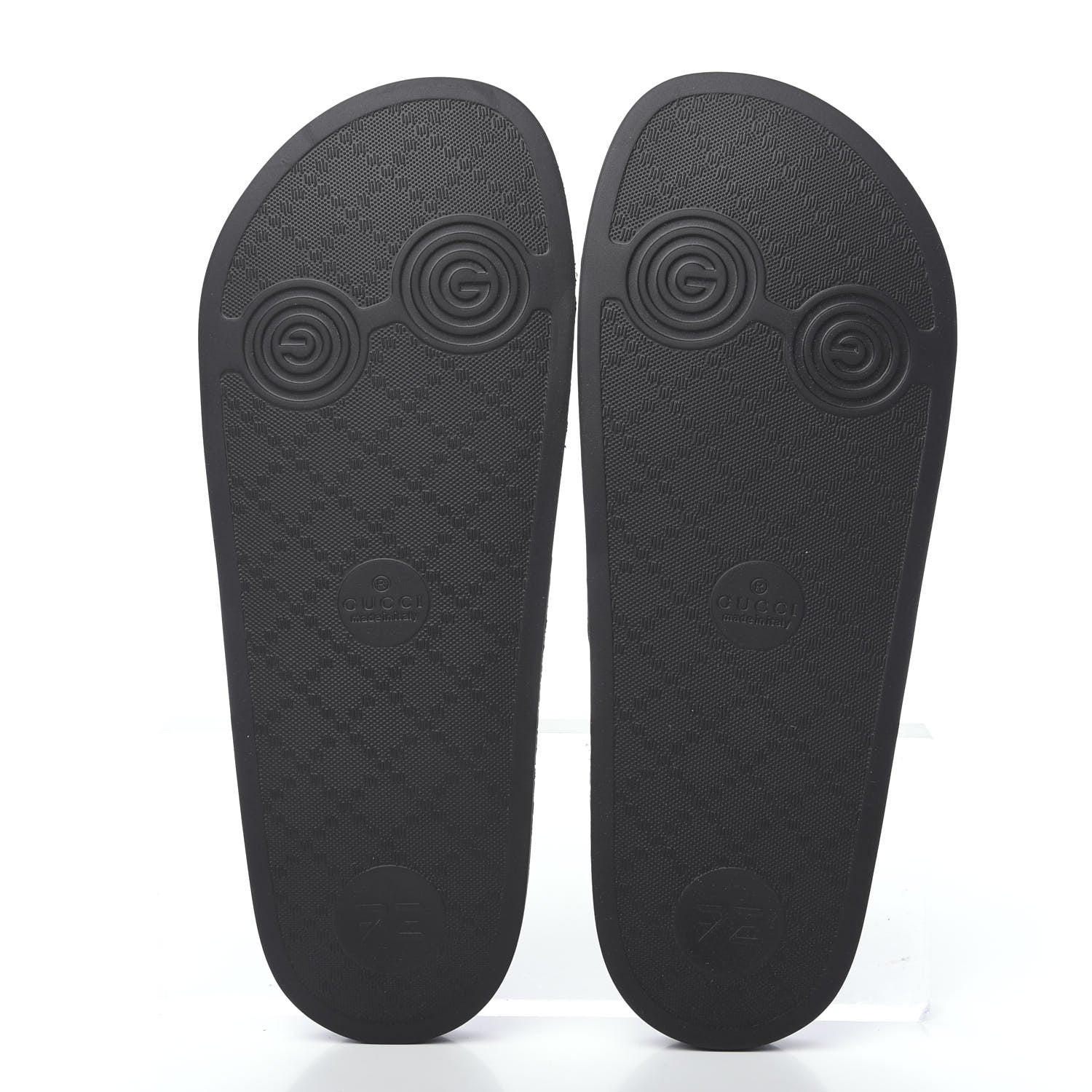 Gucci GG Supreme Monogram Wolf Mens Slide Sandals 8 Beige 6 of 9