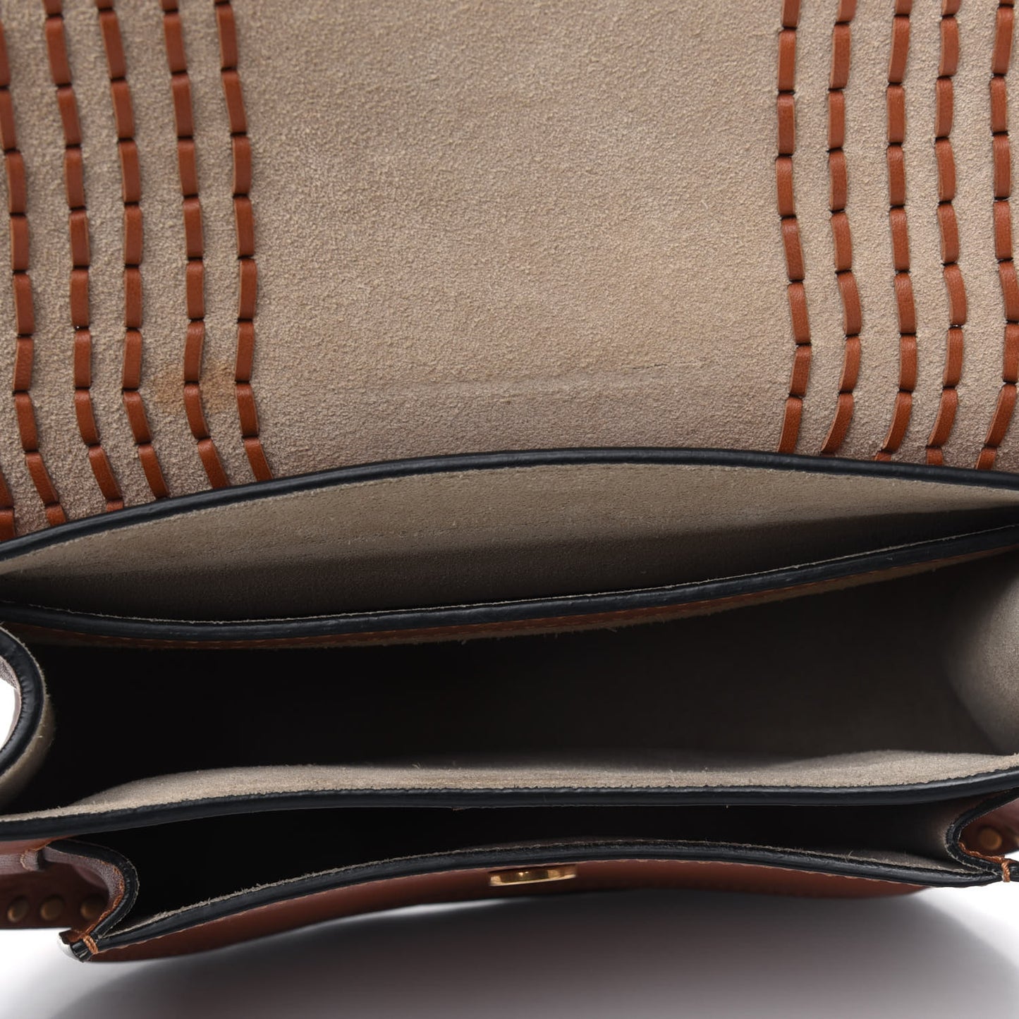 Calfskin Braided Small Hudson Shoulder Bag Caramel