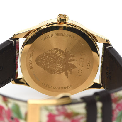 Gucci Stainless Steel Calfskin 38mm G-Timeless Floral Quartz Watch Ivory 5 of 8