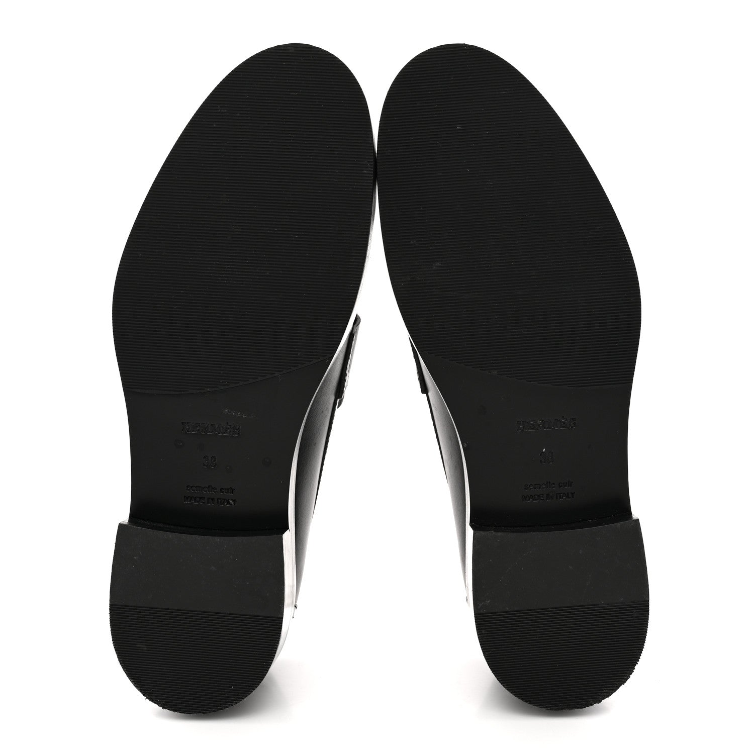 Hermes Calfskin Womens Hot Loafer 38 Black 6 of 14
