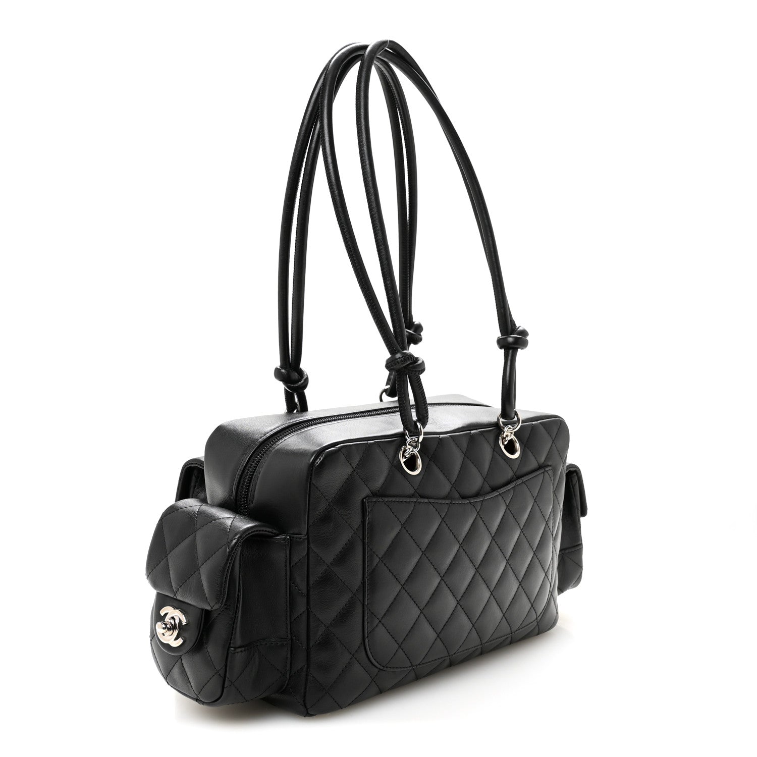 Chanel Calfskin Quilted Small Cambon Multipocket Reporter Black 3 of 10
