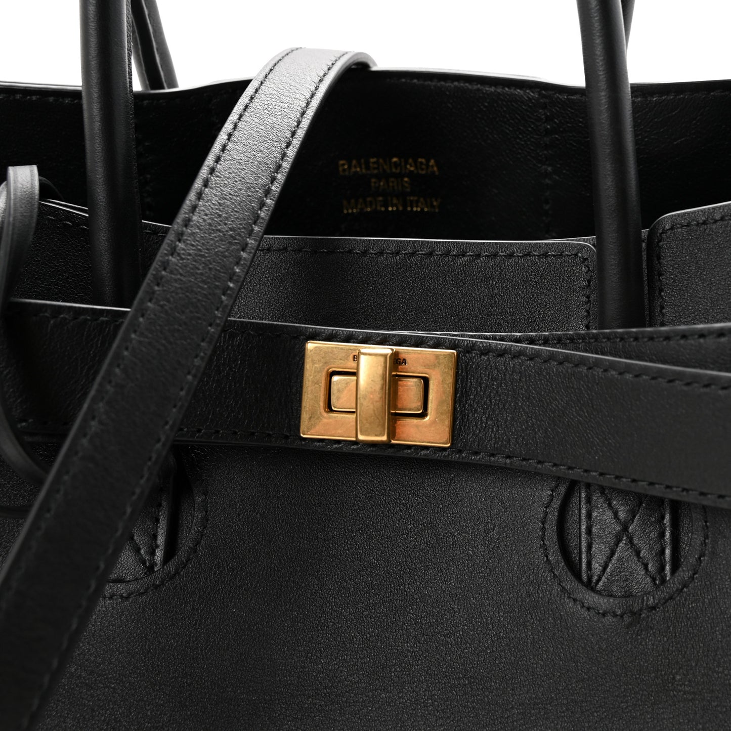 Smooth Calfskin Small Bel Air Carry All Bag Black