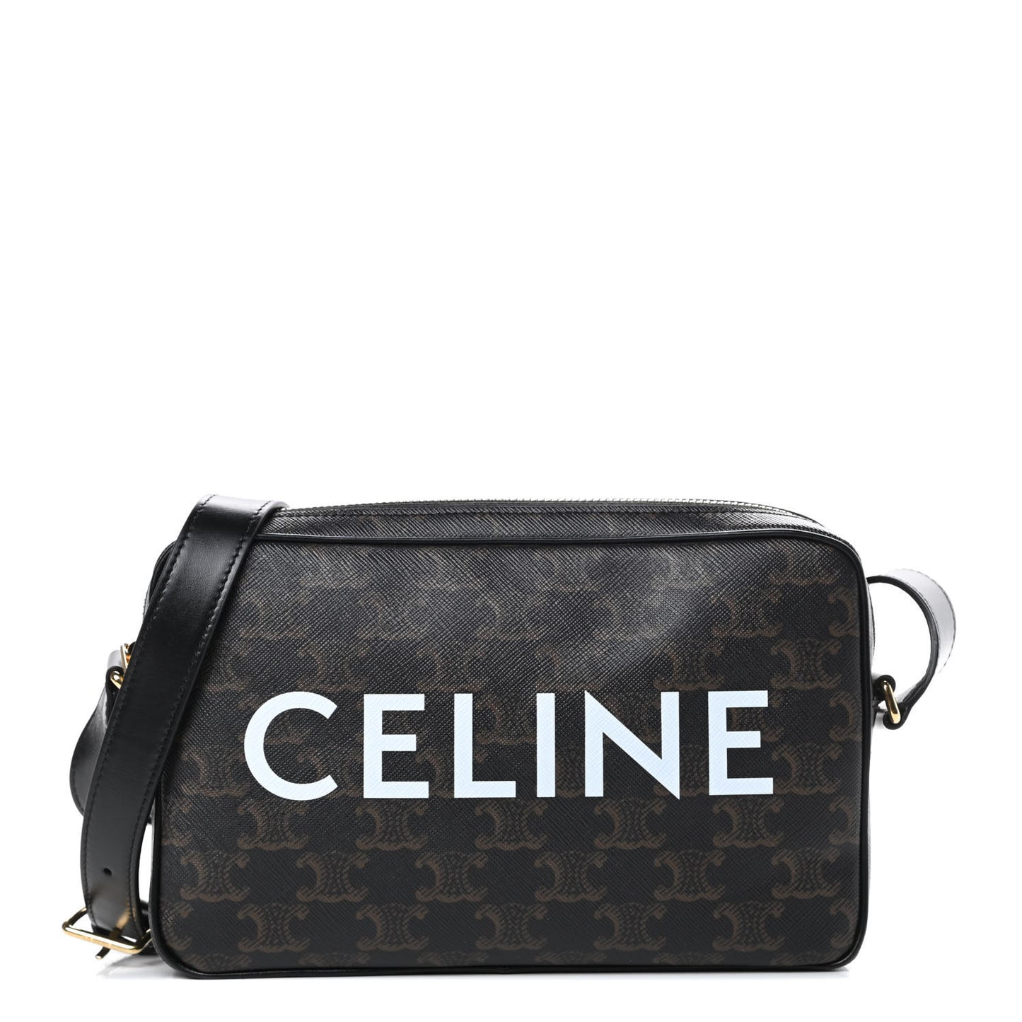 Triomphe Canvas Medium Messenger Bag Black