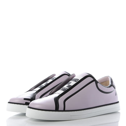 Fendi X JOSHUA VIDES Nappa Rockoclick Slip On Sneakers 38 Pink Xiloph White Black 3 of 9