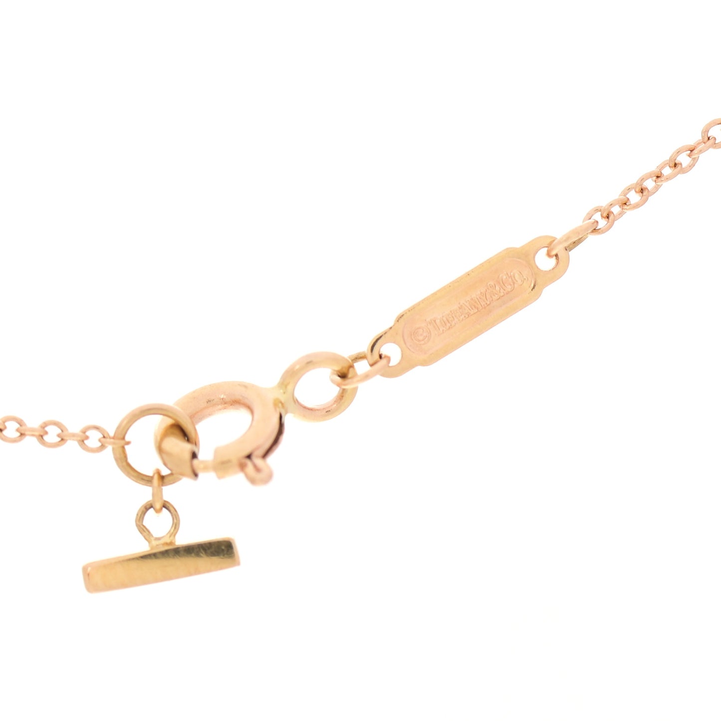 18K Rose Gold Small T Smile Pendant Necklace