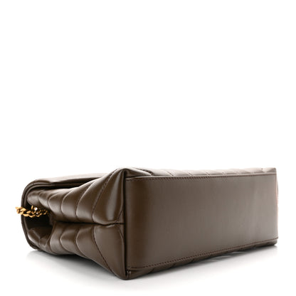 Saint Laurent Calfskin Y Quilted Monogram Small Loulou Chain Satchel Soil Brown 4 of 10