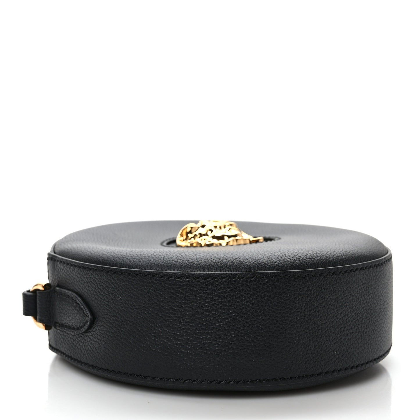 Calfskin La Medusa Round Camera Bag Black