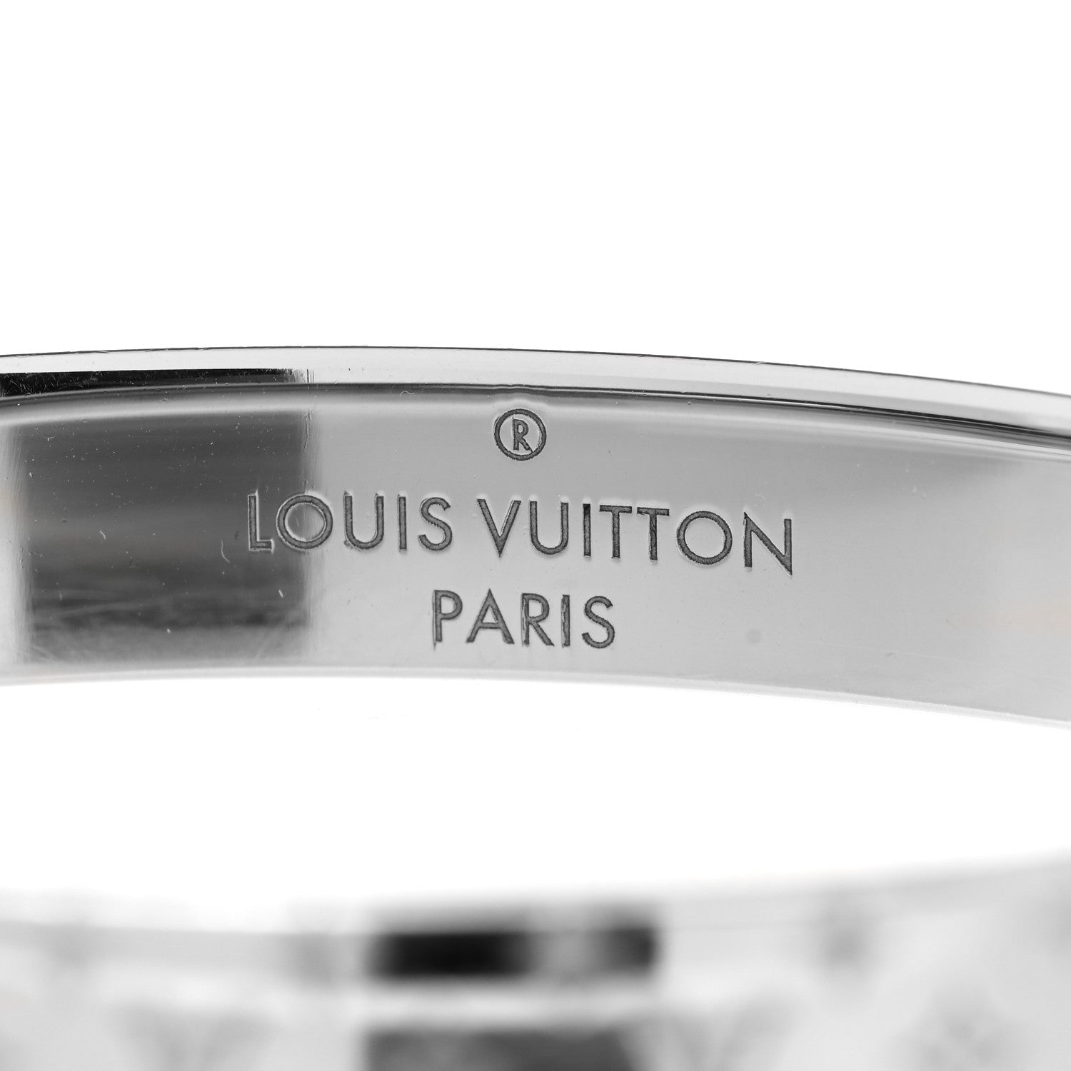 Louis Vuitton Palladium Monogram Nanogram Cuff S Silver 5 of 7