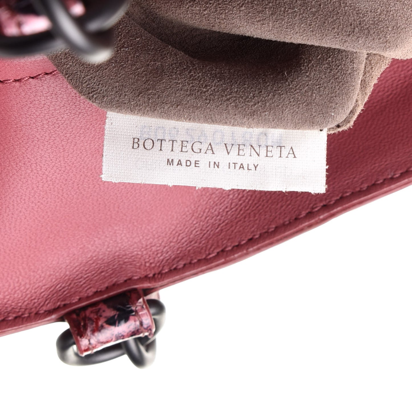 Nappa Intrecciato Snakeskin Large Flow Wave Tote Red
