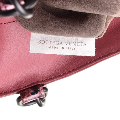 Bottega Veneta Nappa Intrecciato Snakeskin Large Flow Wave Tote Red 7 of 13