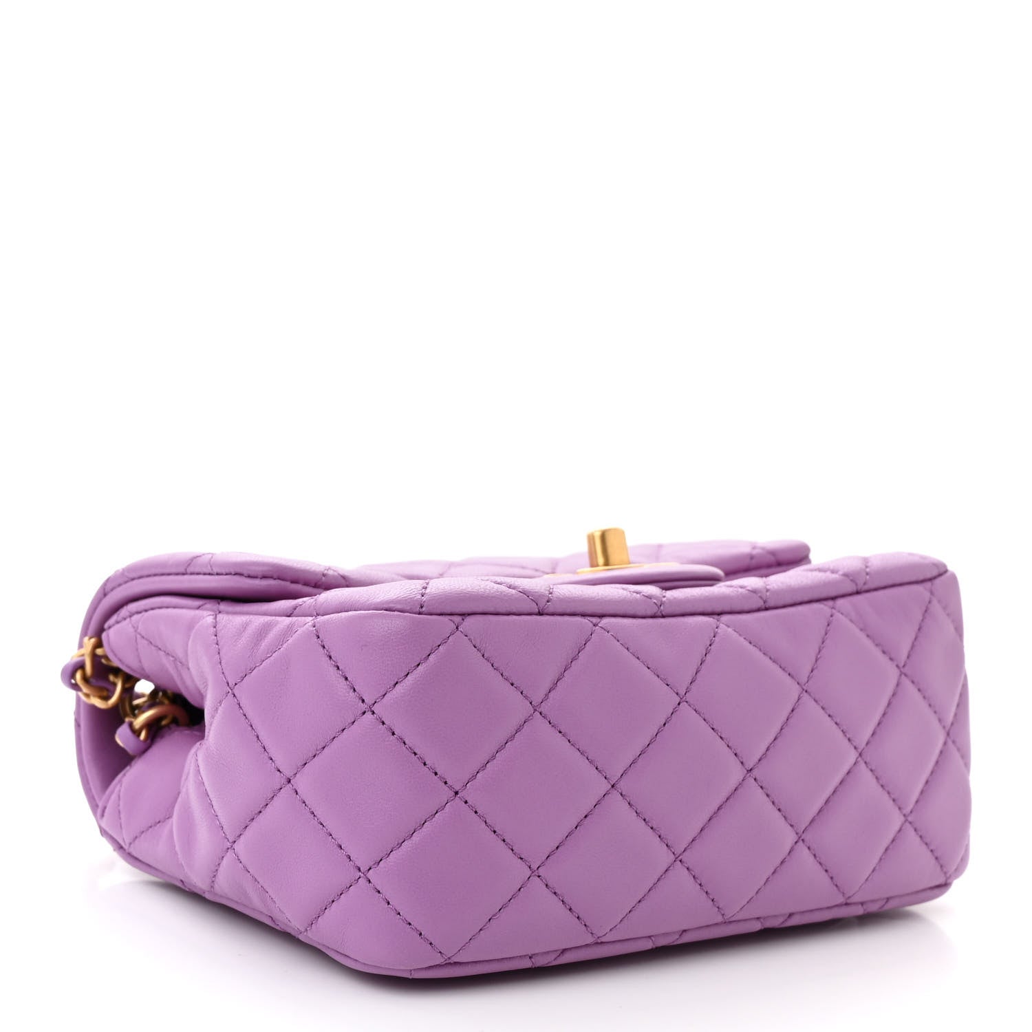 Chanel Lambskin Quilted Mini Pearl Crush Flap Purple 4 of 11
