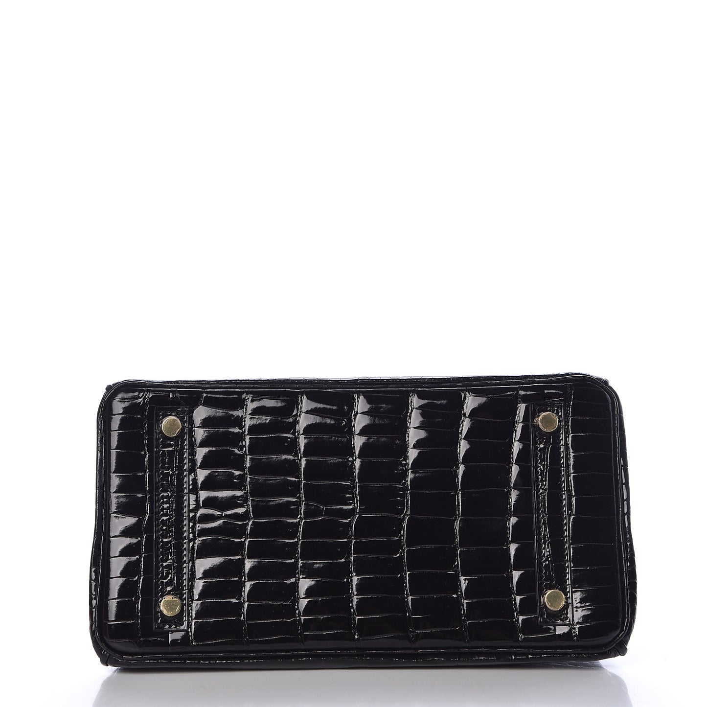 Shiny Porosus Crocodile Birkin 25 Black