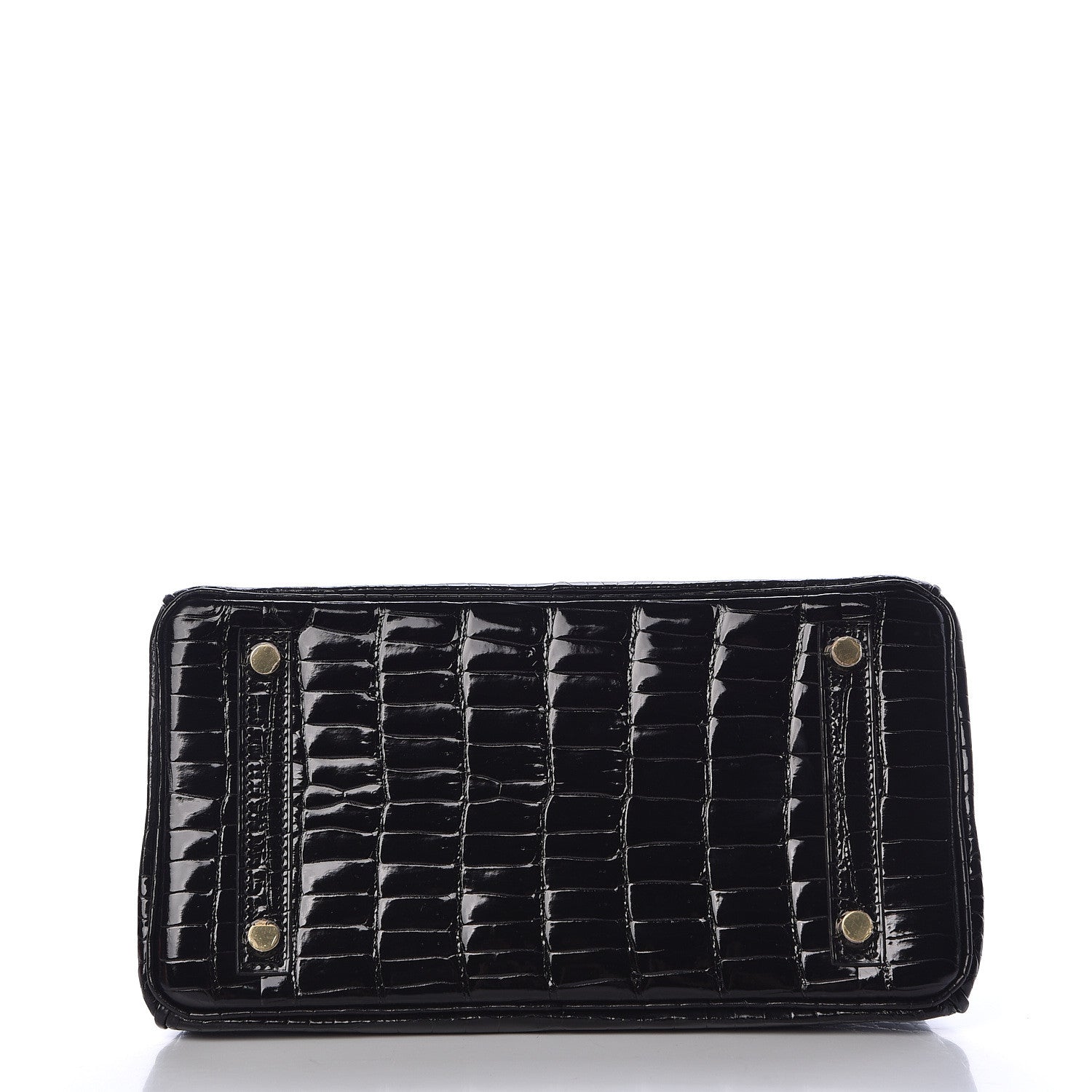 Hermes Shiny Porosus Crocodile Birkin 25 Black 6 of 35