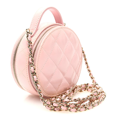 Chanel Lambskin Quilted Round Handle With Care Vanity With Chain Pink 3 of 11