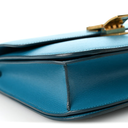 Celine Liege Calfskin Medium Classic Box Flap Bag Turquoise 9 of 10