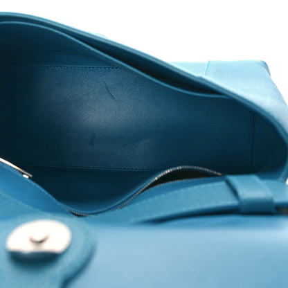 Balenciaga Grained Calfskin Small Downtown Shoulder Bag Turquoise 5 of 9