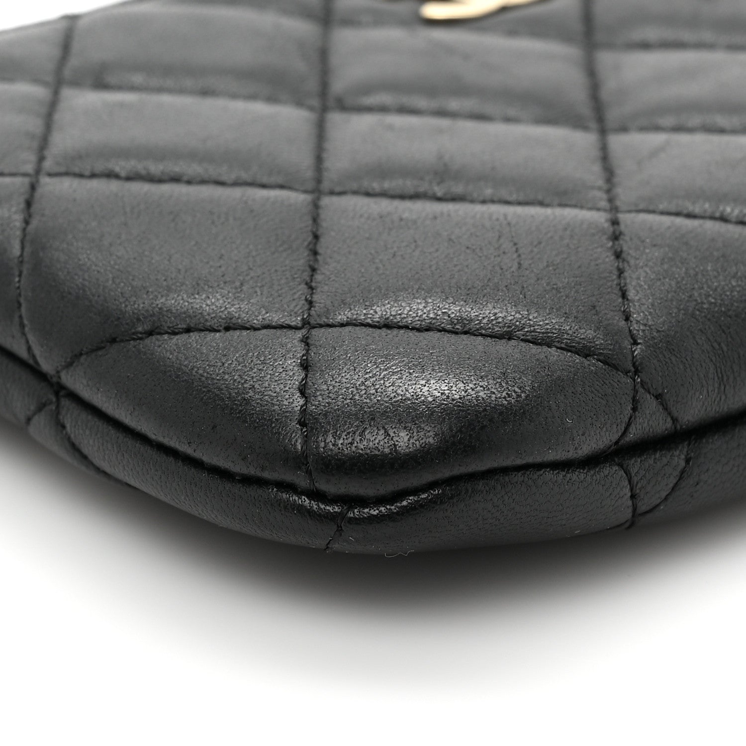 Chanel Lambskin Quilted Small Cosmetic Case Black 8 of 10