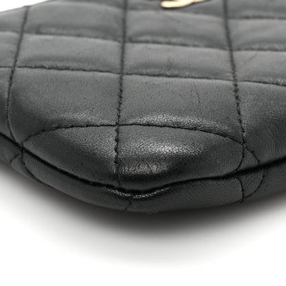 Chanel Lambskin Quilted Small Cosmetic Case Black 8 of 10