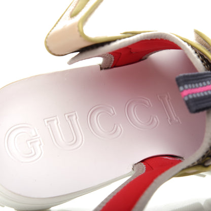 Gucci Mesh Fabric Tinsel Sport Sandals 39 Loess Sand Box Pink 8 of 11