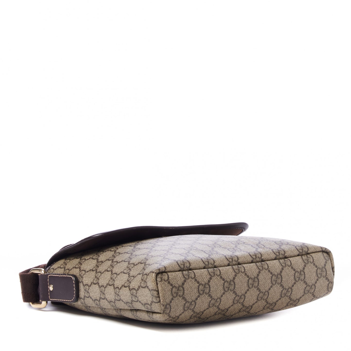 GG Plus Monogram Small Flap Messenger Bag Beige Dark Brown
