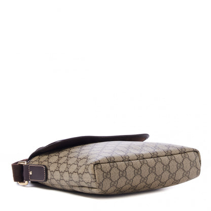 Gucci GG Plus Monogram Small Flap Messenger Bag Beige Dark Brown 4 of 9