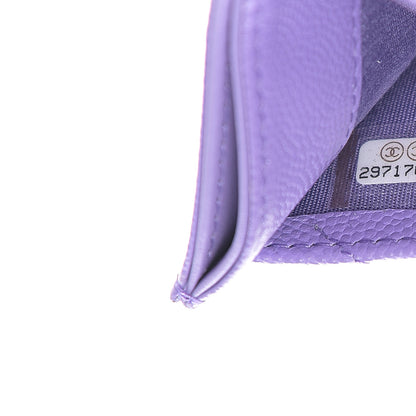 Chanel Caviar Quilted Card Holder Purple 7 of 8