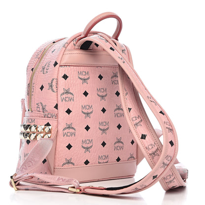 MCM Visetos Side Stud Mini Stark Backpack Pink 3 of 10