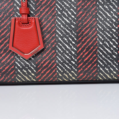 Fendi Vitello Elite Petite 2Jours Tote Papavero Rosso 9 of 9