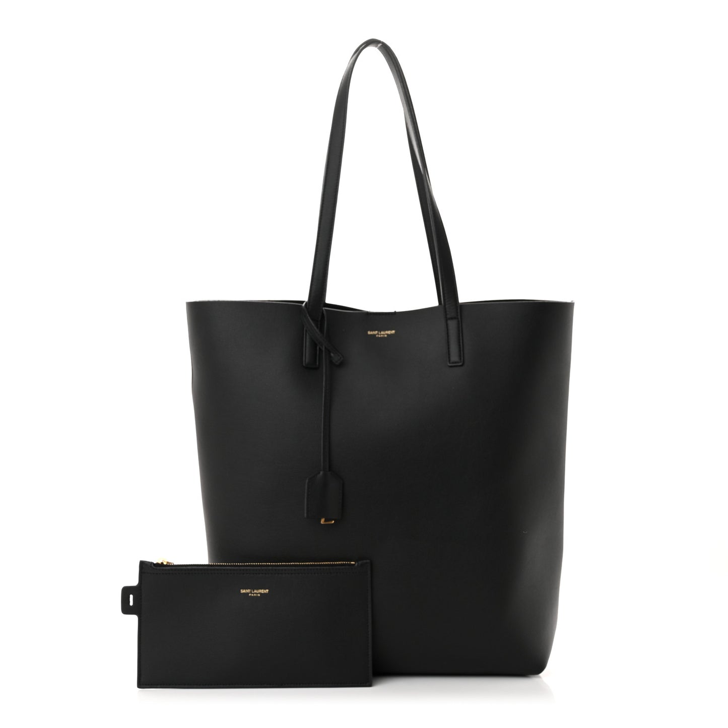 Calfskin North-South Shopping Tote Black
