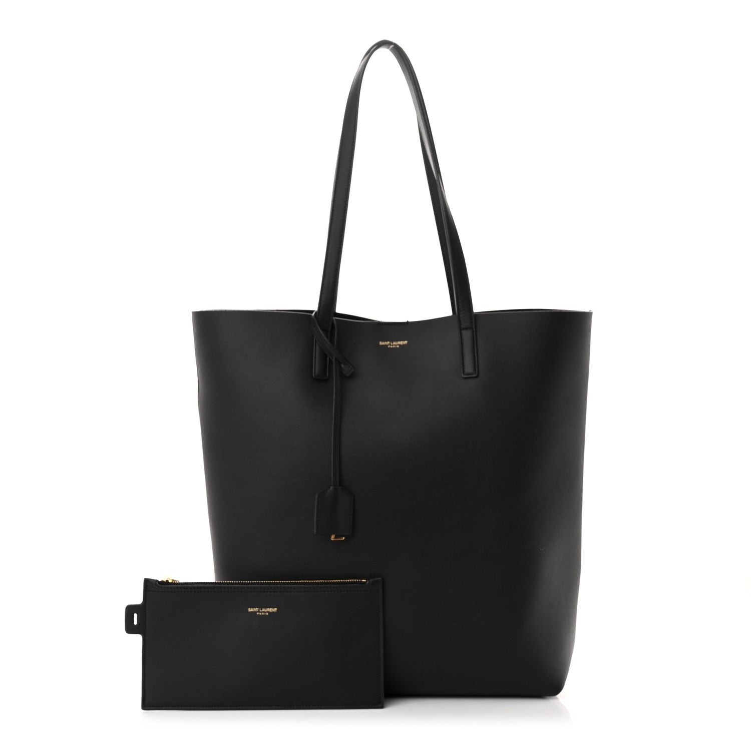 Saint Laurent Calfskin North-South Shopping Tote Black 1 of 14