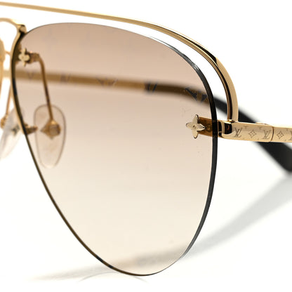 Louis Vuitton Monogram Grease Sunglasses Z1366E Gold 7 of 8