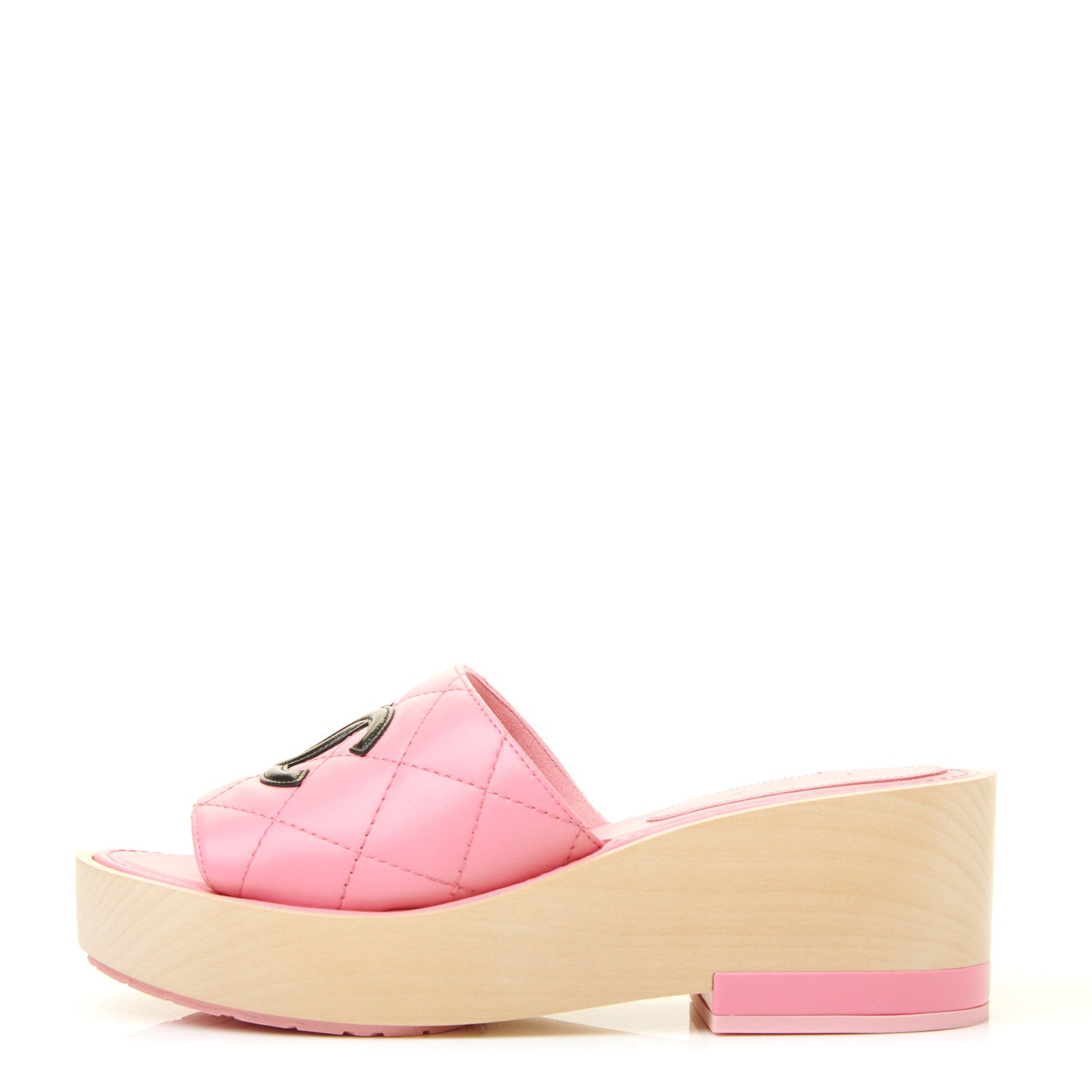 Chanel Lambskin CC Flat Slide Sandals 36 Pink 1 of 11
