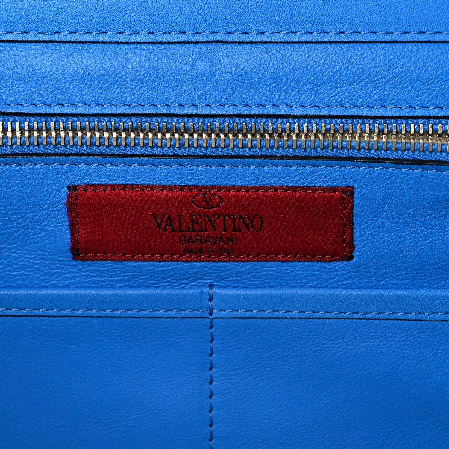 Valentino Garavani Vitello Medium Rockstud Tote Blue Fluo 5 of 12