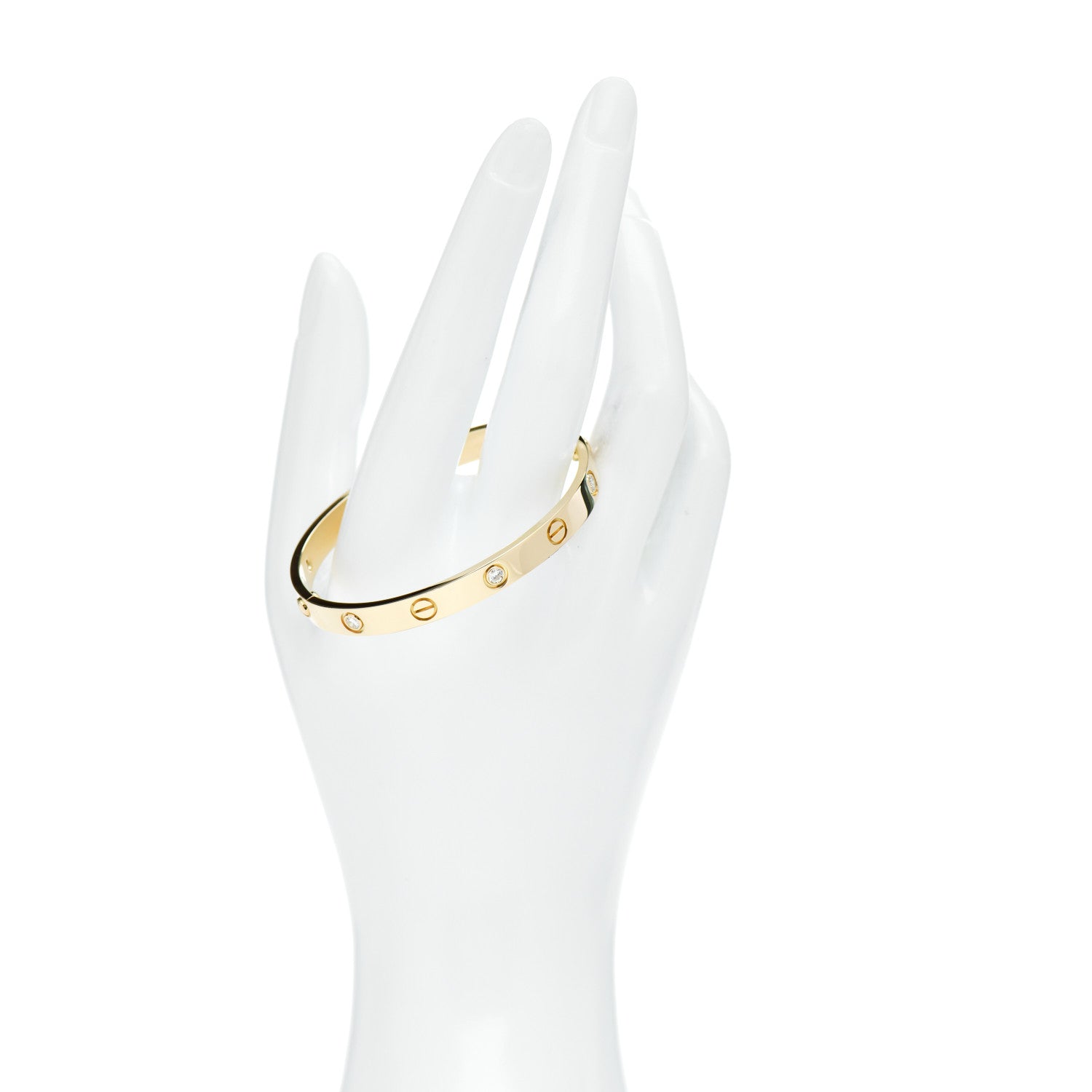Cartier 18K Yellow Gold 6 Diamond LOVE Bracelet 16 2 of 4