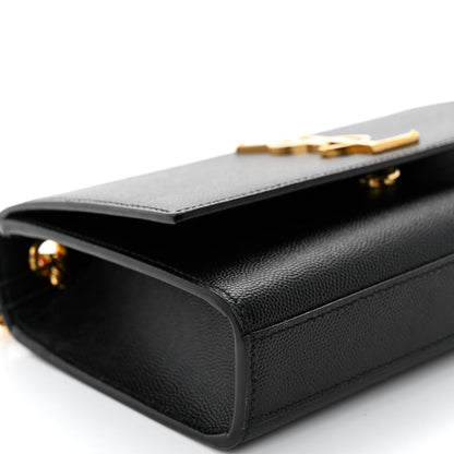 Saint Laurent Grain De Poudre Small Monogram Kate Satchel Black 8 of 9