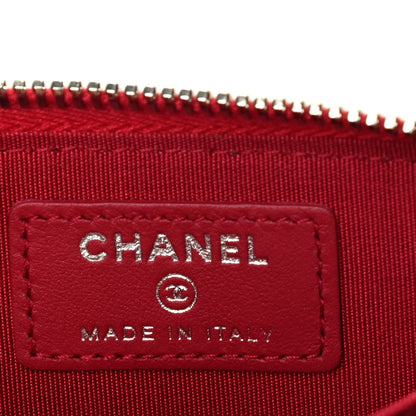 Chanel Caviar Quilted Diamond CC Zip Coin Purse Dark Pink 6 of 8