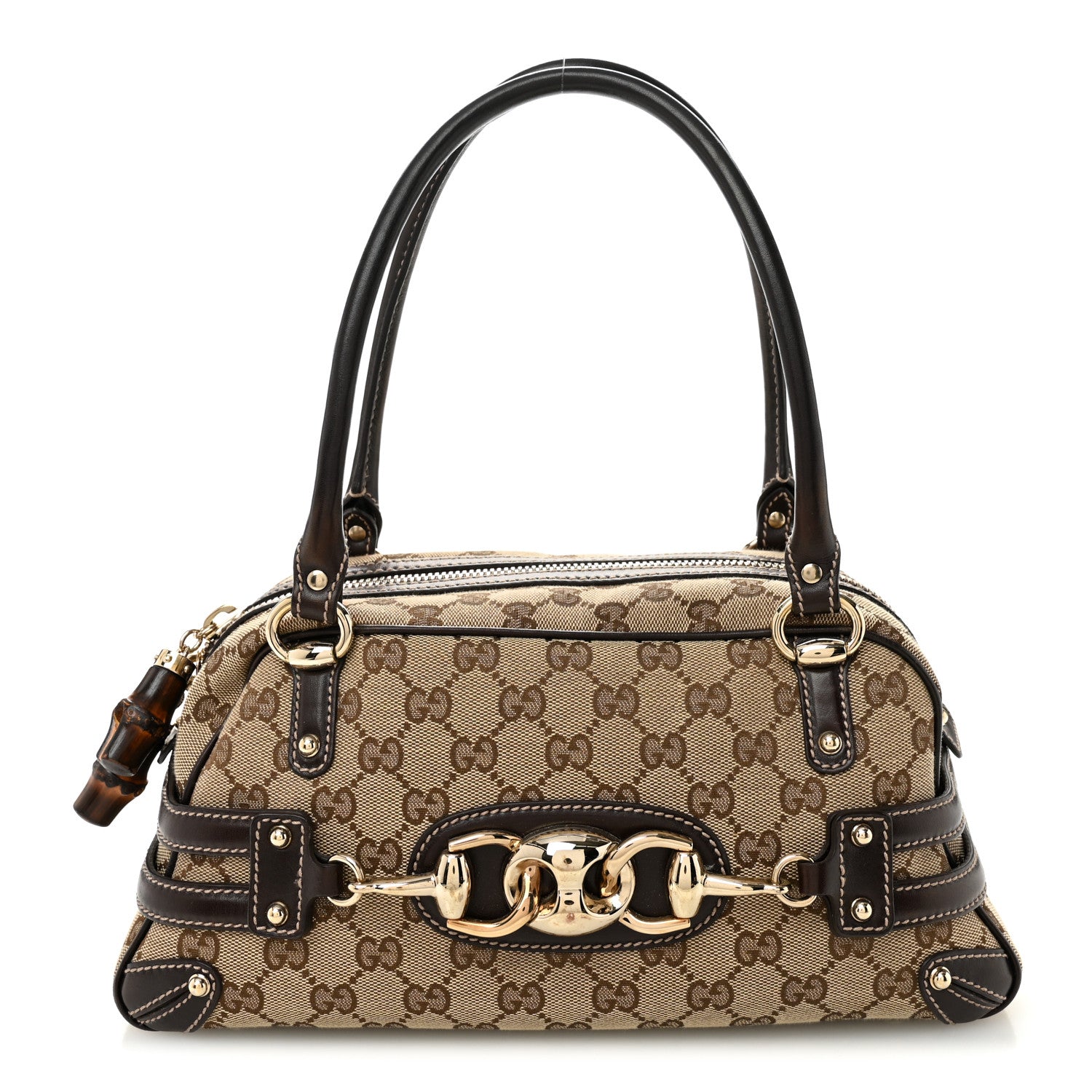 Gucci Monogram Medium Wave Boston Dark Brown 1 of 11
