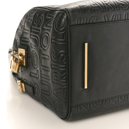Louis Vuitton Calfskin Embossed Speedy Cube 30 Black 8 of 16