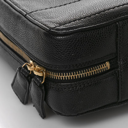 Chanel Caviar Chocolate Bar Quilted Laptop Briefcase Bag Black 6 of 7