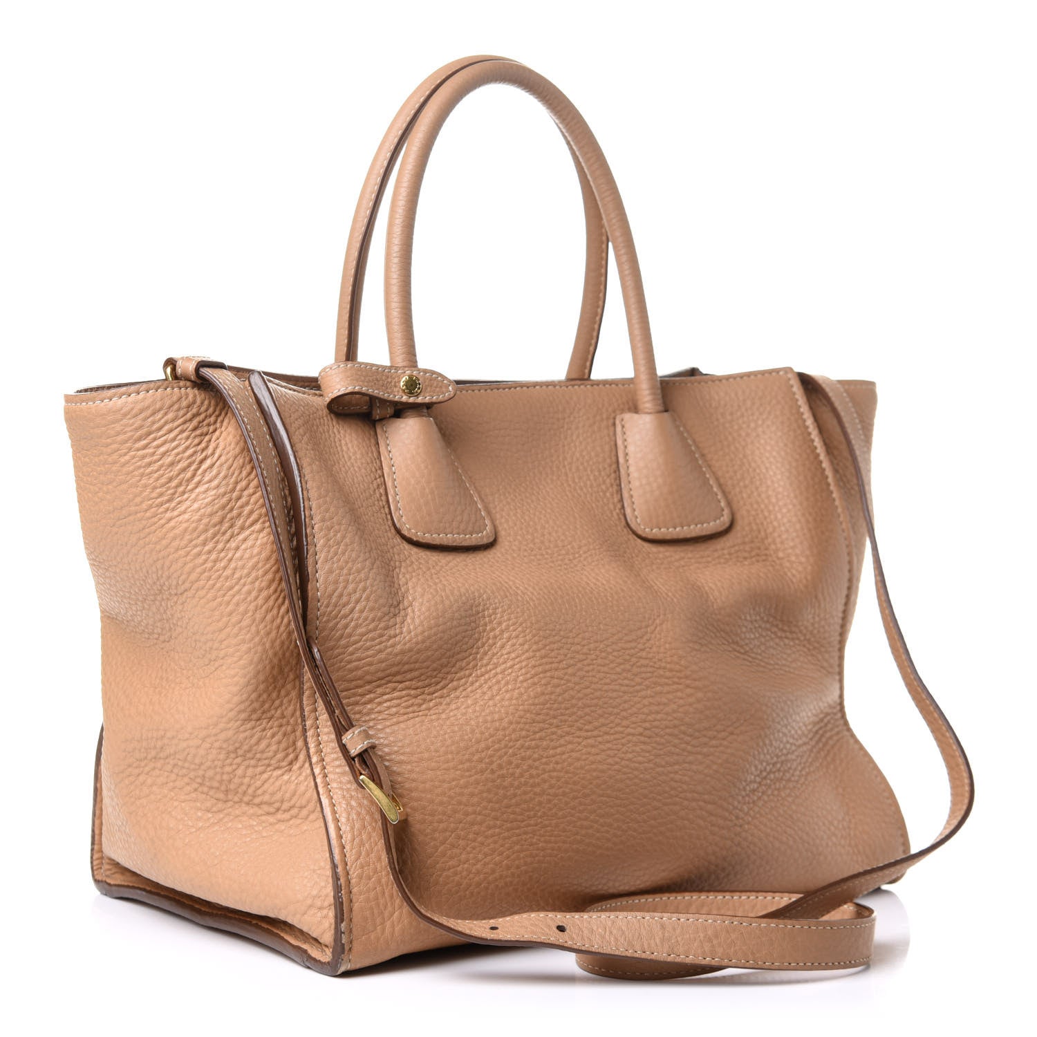 Prada Vitello Phenix Shopping Tote Sabbia 3 of 13