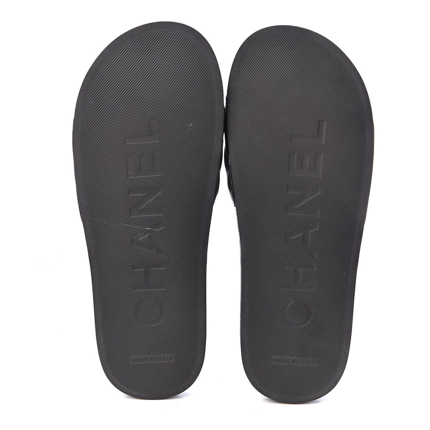 Lambskin Quilted CC Mules Sandals 37 Black