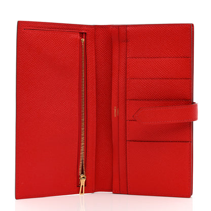 Hermes Epsom Bearn Gusset Wallet Rouge De Couer 5 of 8