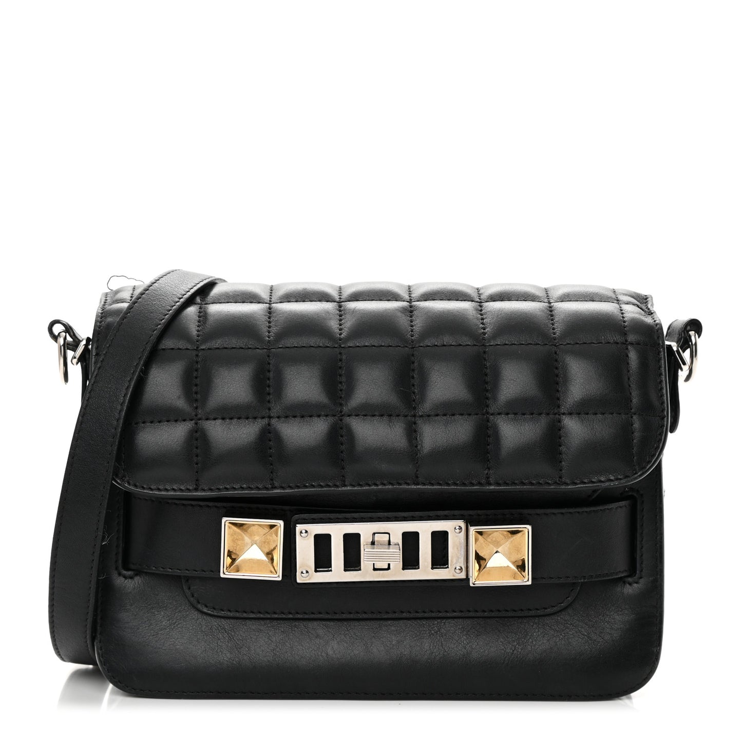 Lambskin Quilted Mini PS11 Classic Shoulder Bag Black