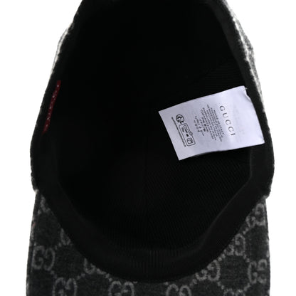 Gucci Covered Wool GG Monogram Baseball Hat L Grey Dark Grey Black 7 of 8