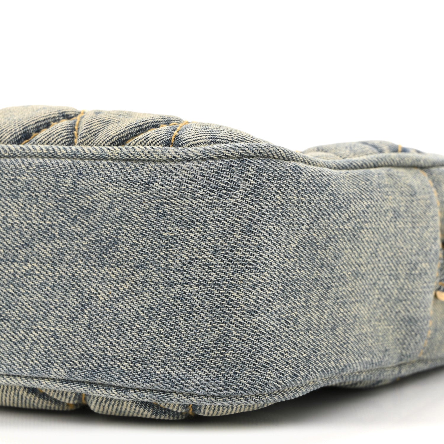 Saint Laurent Denim Matelasse Quilted Summer Embroidered Classic Monogram Camera Bag Blue 10 of 14