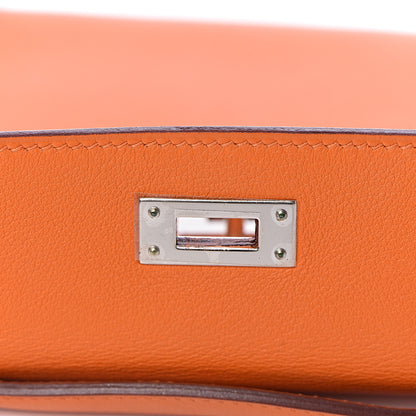 Hermes Swift Kelly Longue Clutch Pochette Orange 15 of 29