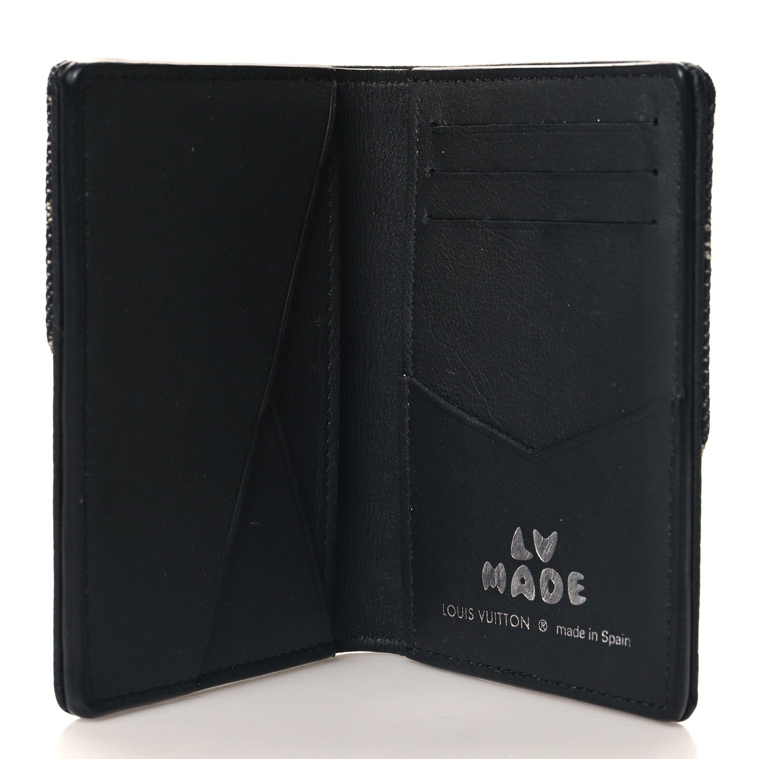 Louis Vuitton X NIGO Taurillon Monogram Denim Drip Pocket Organizer Black 5 of 7