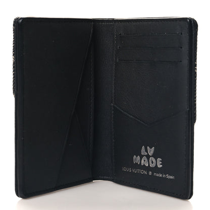 Louis Vuitton X NIGO Taurillon Monogram Denim Drip Pocket Organizer Black 5 of 7